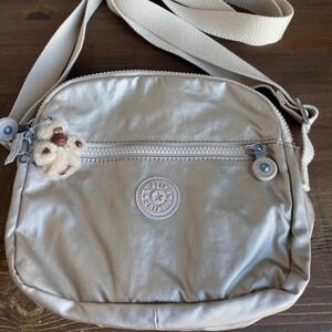 Kipling Crossbody Bag with Rylee Monkey Keychain retro fun vintage vibe